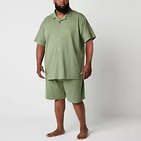 Stafford Mens Short Sleeve 2-pc. Tall Pajama Sets