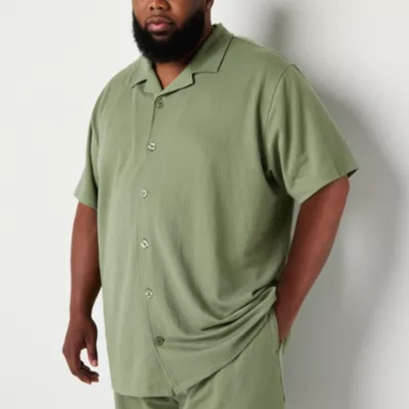 Stafford Mens Short Sleeve 2-pc. Tall Pajama Sets