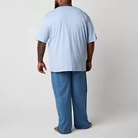 St. John's Bay Mens Crew Neck Short Sleeve 2-pc. Big and Tall Pajama Sets