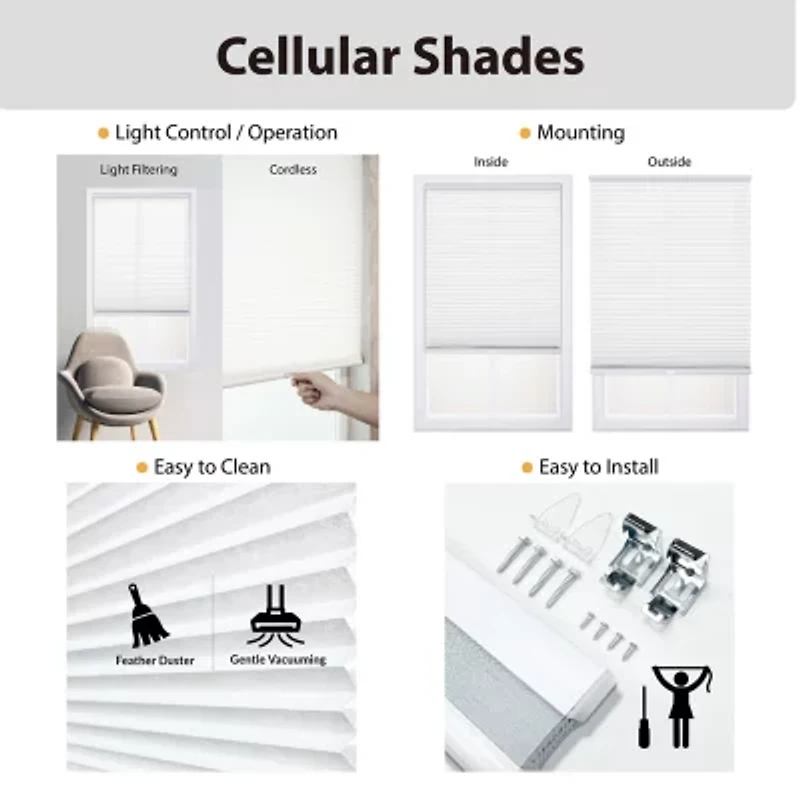 Cut-to-Width Cordless Cellular Shade