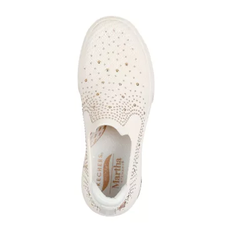 Skechers Arch Fit Arcade Martha Stewart Womens Round Closed Toe Slip-On Shoe