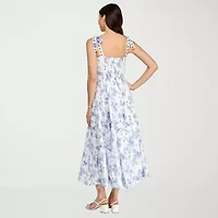 Trixxi Womens Juniors Sleeveless Floral A-Line Dress