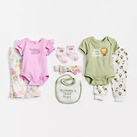 Baby Essentials Girls 4-pc. Pant Set