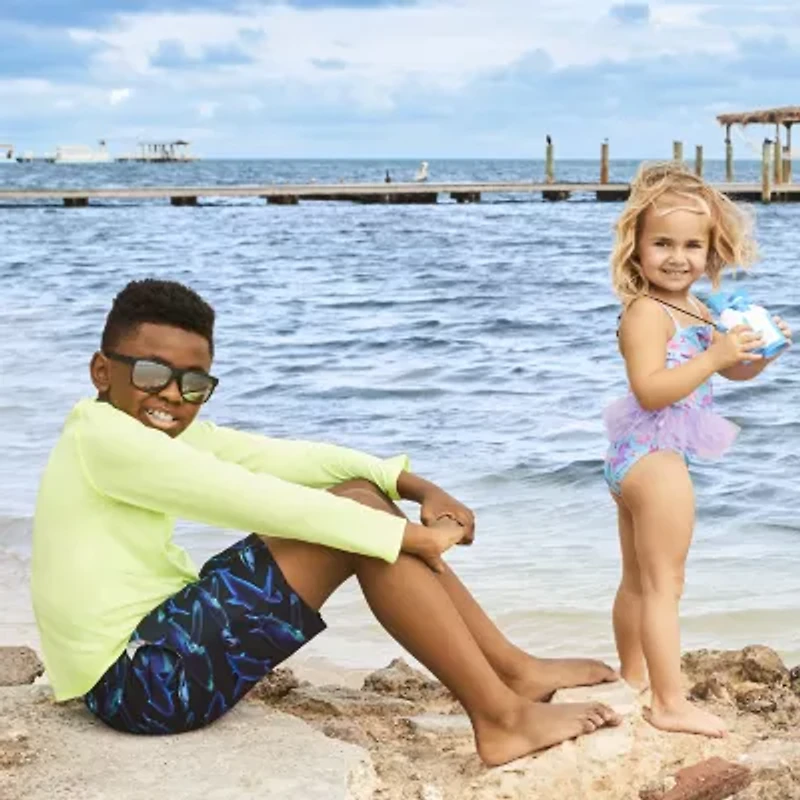 Okie Dokie Toddler & Little Girls Striped One Piece Swimsuit