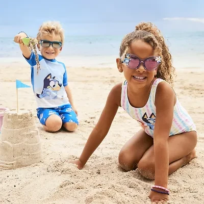 Toddler Boys Uv Protection Bluey 2-pc. Rash Guard Set