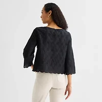 Liz Claiborne Womens Long Sleeve Blouse