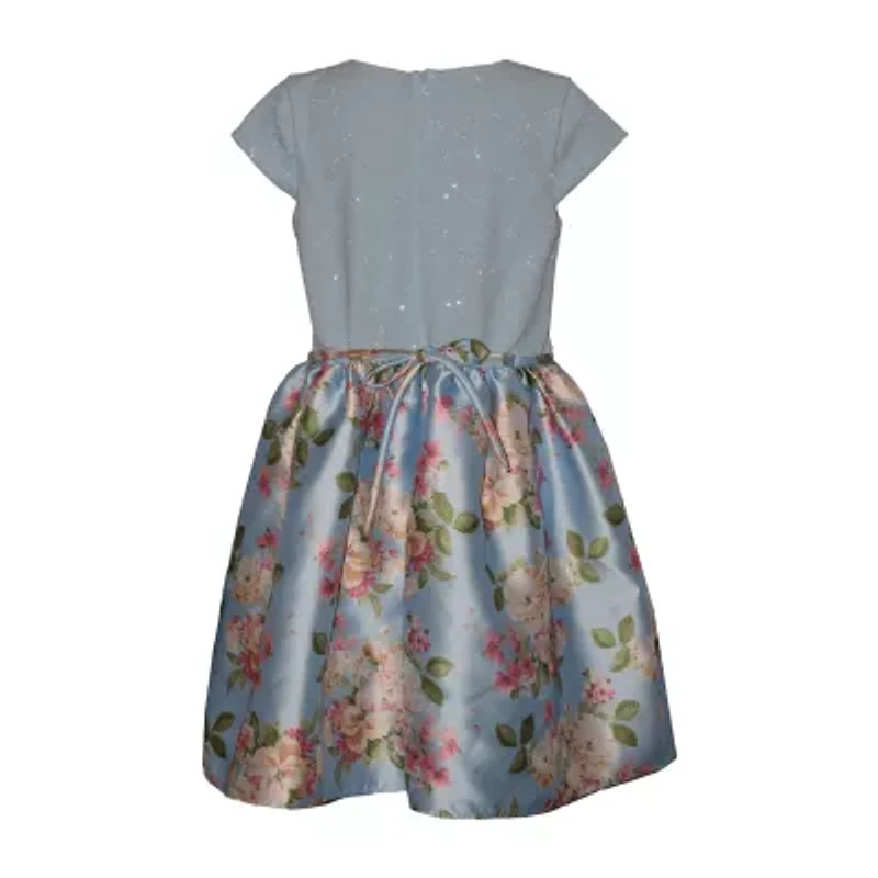 Bonnie Jean Big Kid Girls Short Sleeve Cap Fit + Flare Dress