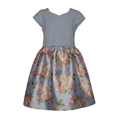 Bonnie Jean Big Kid Girls Short Sleeve Cap Fit + Flare Dress