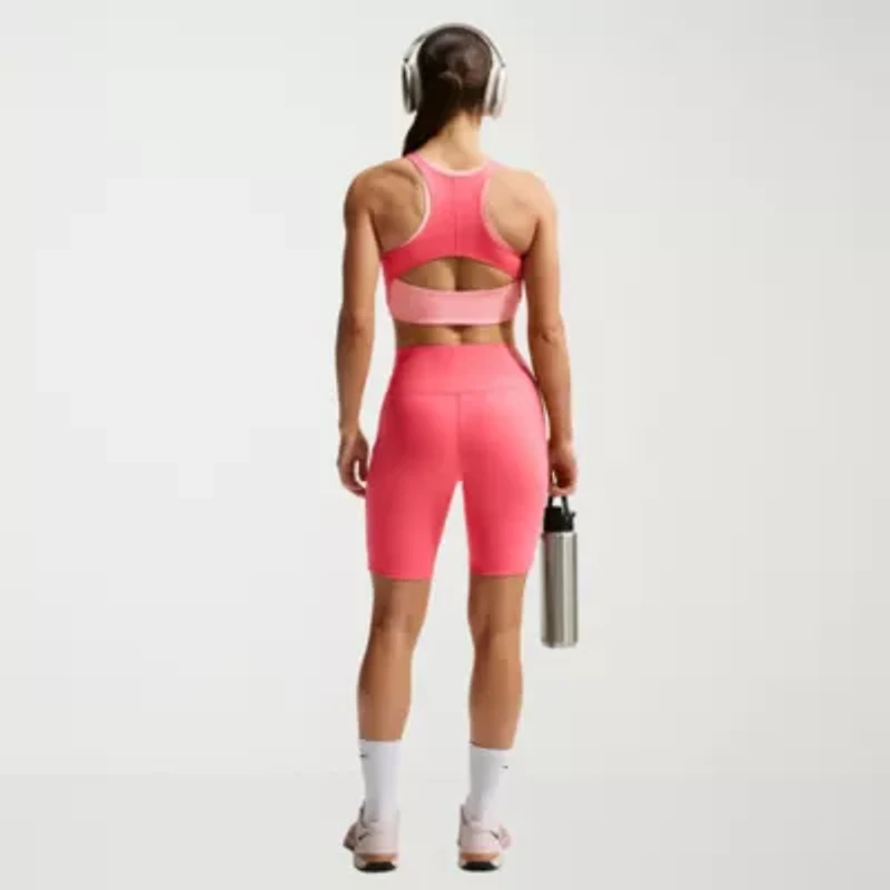 Nike Womens 8" High Rise Stretch Fabric Moisture Wicking Bike Short