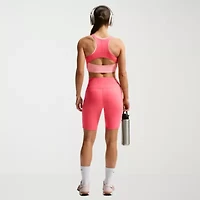 Nike Womens 8" High Rise Stretch Fabric Moisture Wicking Bike Short