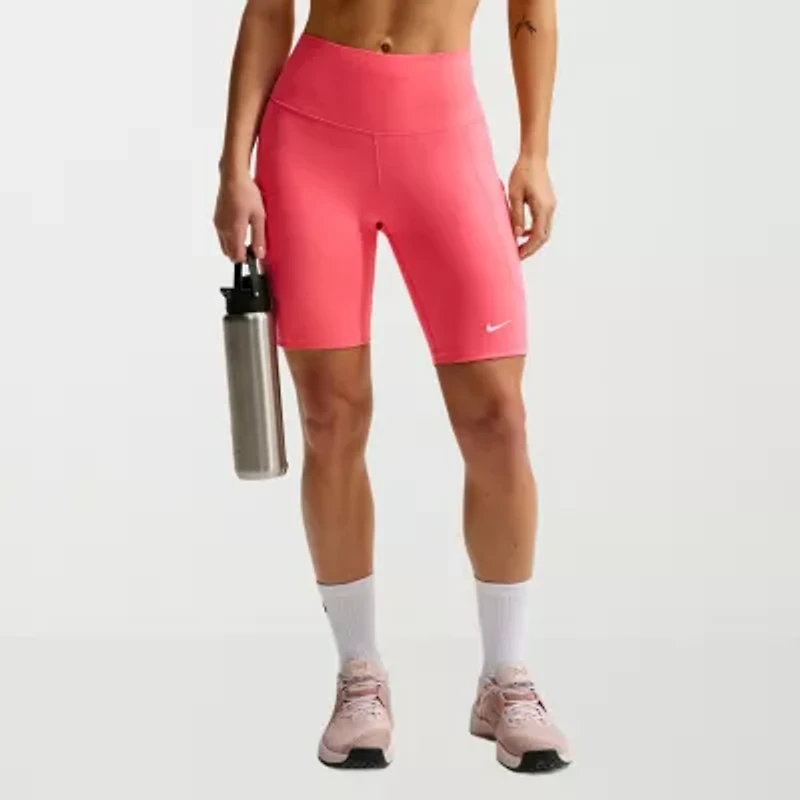 Nike Womens 8" High Rise Stretch Fabric Moisture Wicking Bike Short