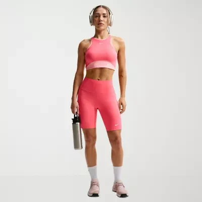 Nike Womens 8" High Rise Stretch Fabric Moisture Wicking Bike Short