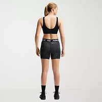 Nike Womens 5" Mid Rise Stretch Fabric Moisture Wicking Quick Dry Bike Short