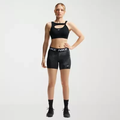 Nike Womens 5" Mid Rise Stretch Fabric Moisture Wicking Quick Dry Bike Short