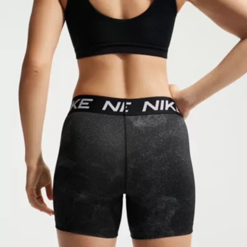 Nike Womens 5" Mid Rise Stretch Fabric Moisture Wicking Quick Dry Bike Short