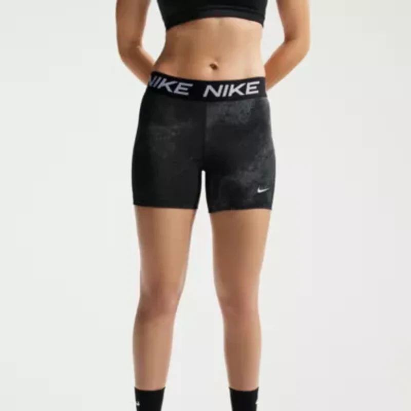 Nike Womens 5" Mid Rise Stretch Fabric Moisture Wicking Quick Dry Bike Short