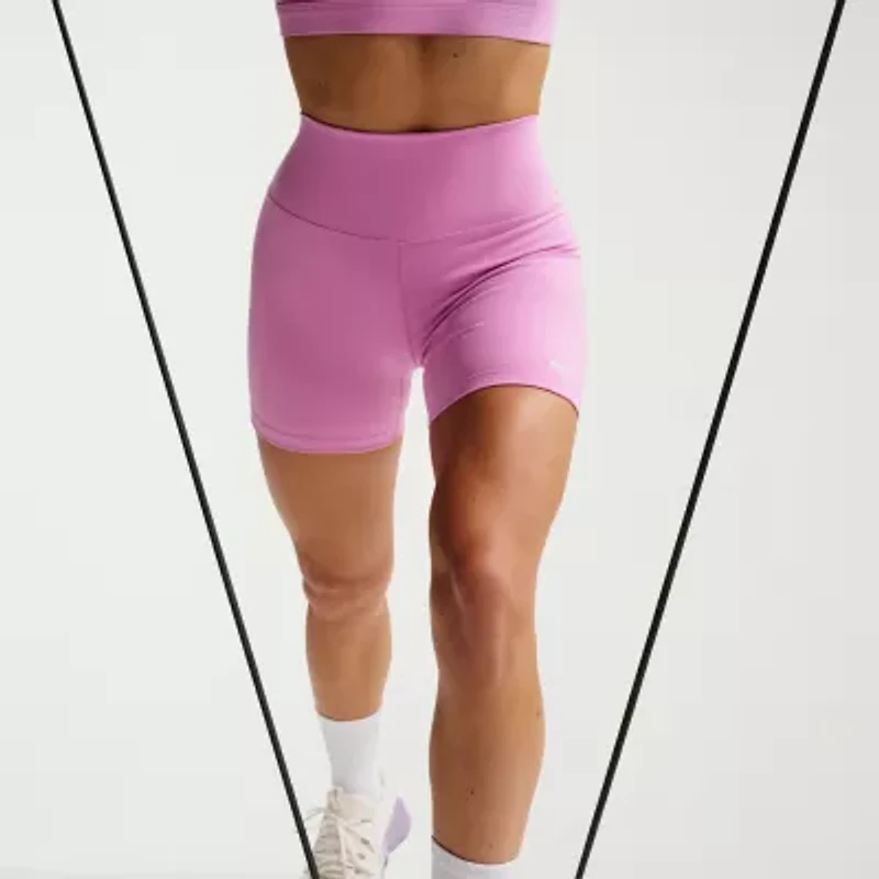 Nike Womens 5" High Rise Stretch Fabric Moisture Wicking Bike Short