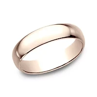 Mens 5MM 10K Gold Wedding Band
