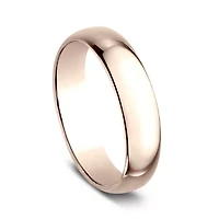 Mens 5MM 10K Gold Wedding Band