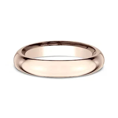 Womens 14K White Gold 4MM High Dome Comfort-Fit Wedding Band