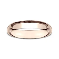Womens 14K White Gold 4MM High Dome Comfort-Fit Wedding Band