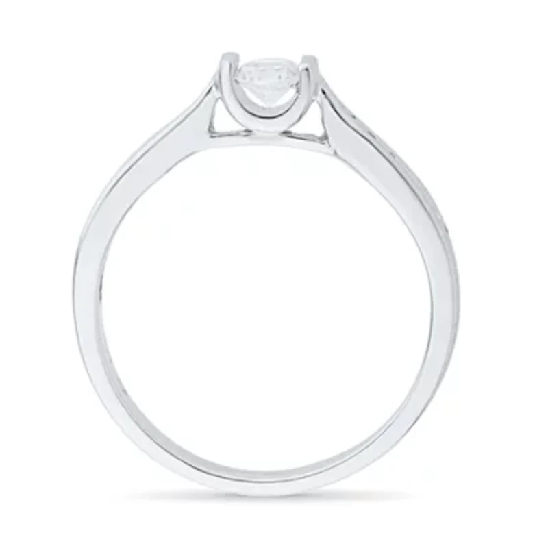 Promise My Love Womens 1/3 CT. T.W. Natural White Diamond 10K Gold Round Ring