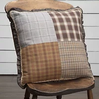 VHC Brands Sheridan Rustic Brown 18x18 Throw Pillow