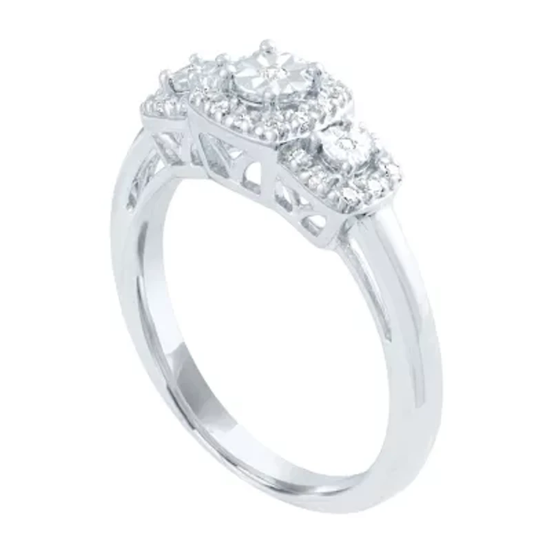 LIMITED TIME SPECIAL! 1/10 CT. T.W. Diamond Ring in Sterling Silver