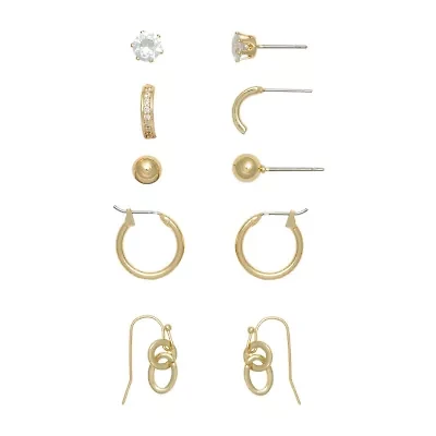 Mixit Womens 5 Pair Earring Set