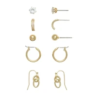 Mixit Womens 5 Pair Earring Set