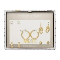 Mixit Womens 5 Pair Earring Set