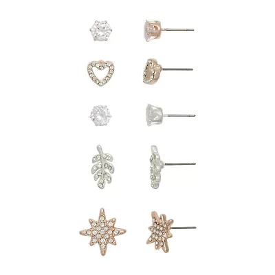 Mixit Womens 5 Pair Earring Set