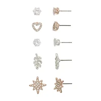Mixit Womens 5 Pair Earring Set