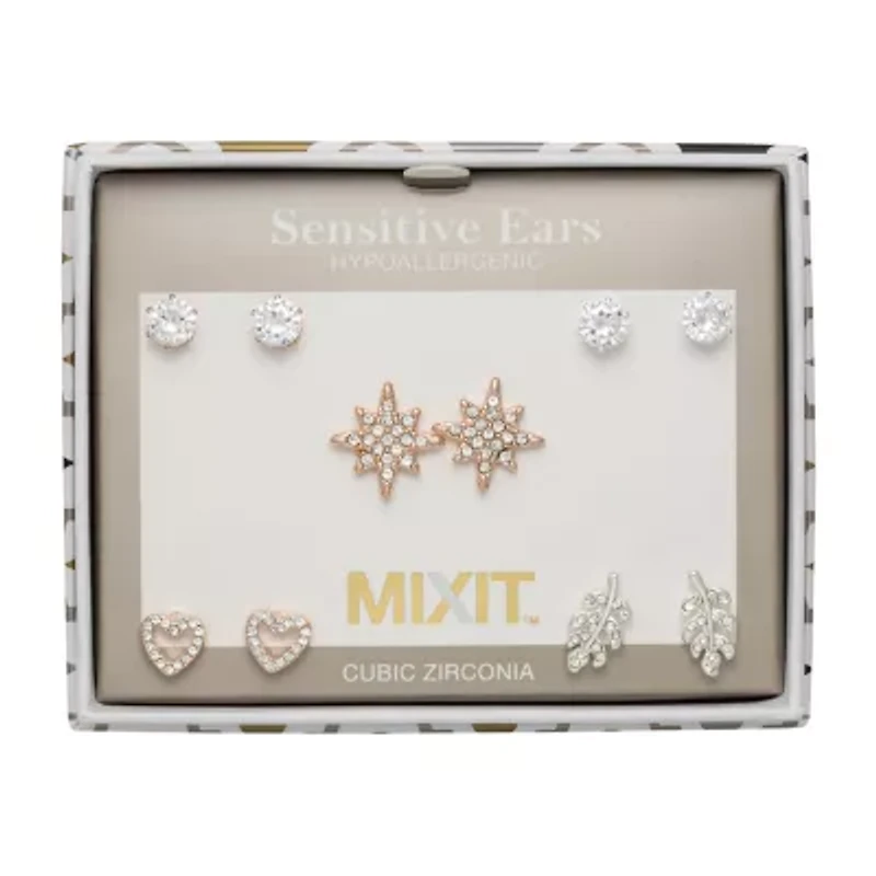 Mixit Womens 5 Pair Earring Set