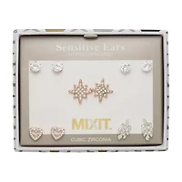 Mixit Womens 5 Pair Earring Set