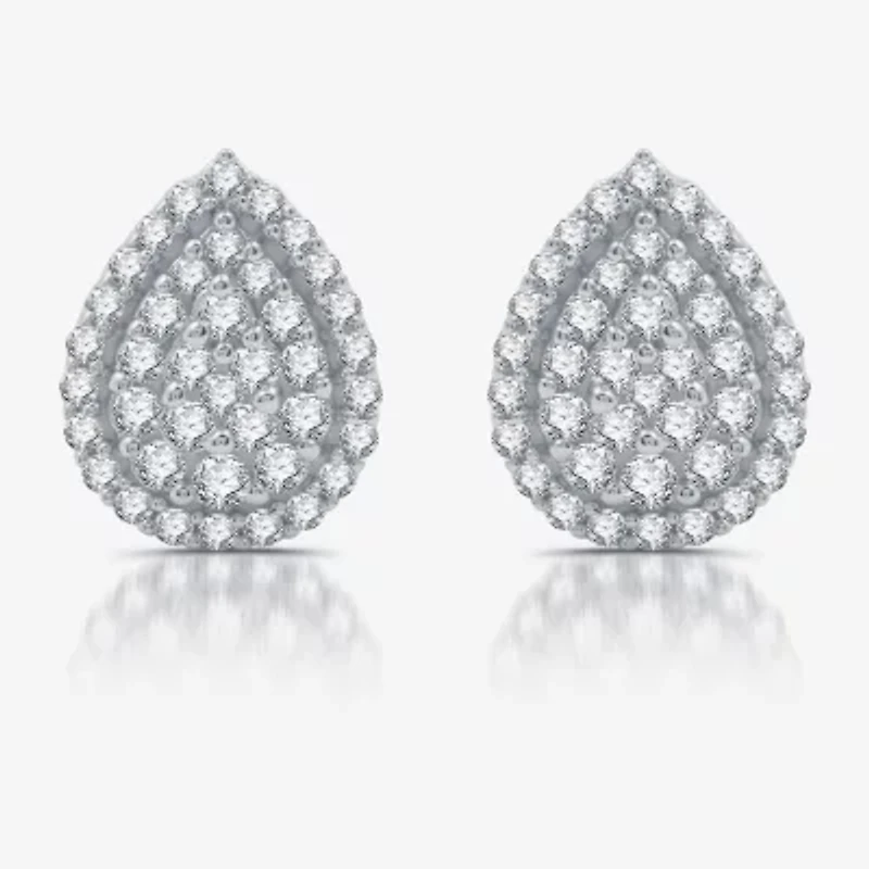 Diamond Blossom Womens 1 CT. T.W. Natural White Diamond Sterling Silver Pear 2-pc. Jewelry Set