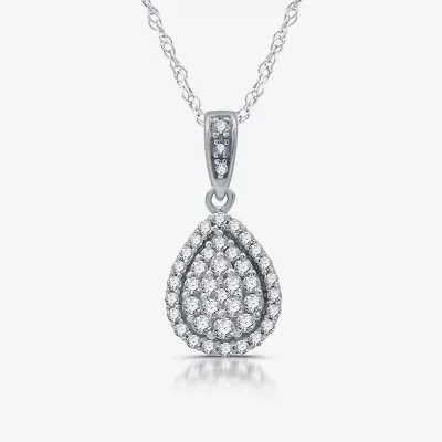 Diamond Blossom Womens 1 CT. T.W. Natural White Diamond Sterling Silver Pear 2-pc. Jewelry Set