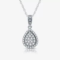 Diamond Blossom Womens 1 CT. T.W. Natural White Diamond Sterling Silver Pear 2-pc. Jewelry Set