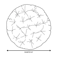 Mozaic Company 48''X48''X4'' Papasan Cushion Patio Seat