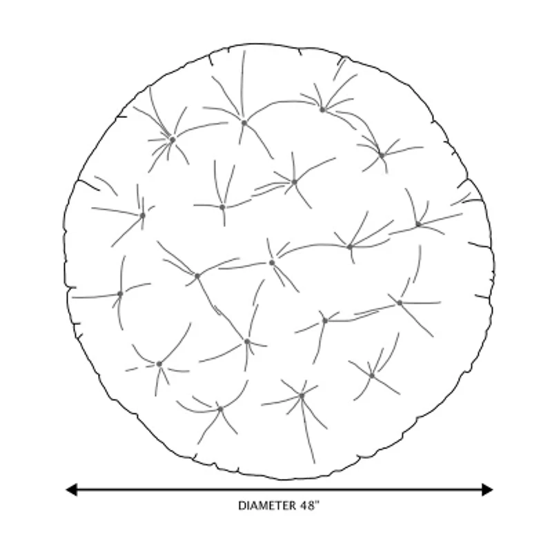 Mozaic Company 48''X48''X4'' Papasan Cushion Patio Seat
