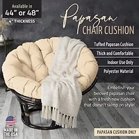 Mozaic Company 48''X48''X4'' Papasan Cushion Patio Seat