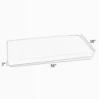 Mozaic Company Sunbrella Bench Cushion Corded