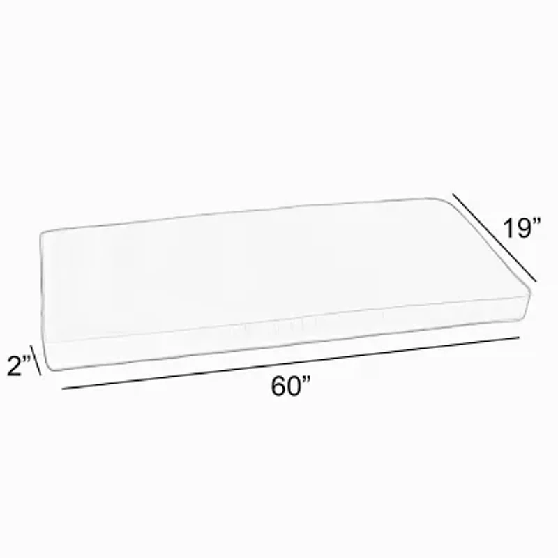 Mozaic Company Sunbrella Bench Cushion Corded