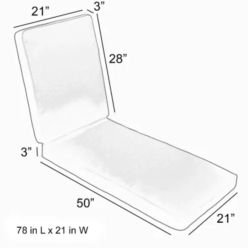 Mozaic Company Sunbrella Lido Indigo Hinge Cushion Corded