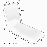 Mozaic Company Sunbrella Lido Indigo Hinge Cushion Corded