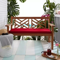 Mozaic Company 60''X19''X3'' Bench Bristol Patio Seat Cushion - Crimson