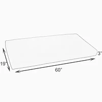 Mozaic Company 60''X19''X3'' Bench Bristol Patio Seat Cushion - Crimson