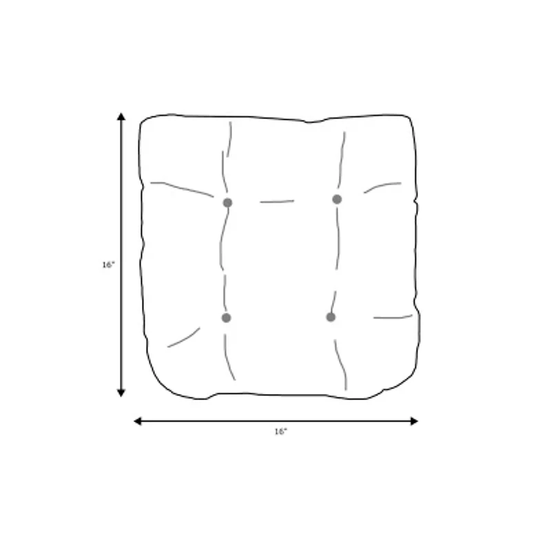 Mozaic Company Tufted U-Shaped Solid Seat Cushion