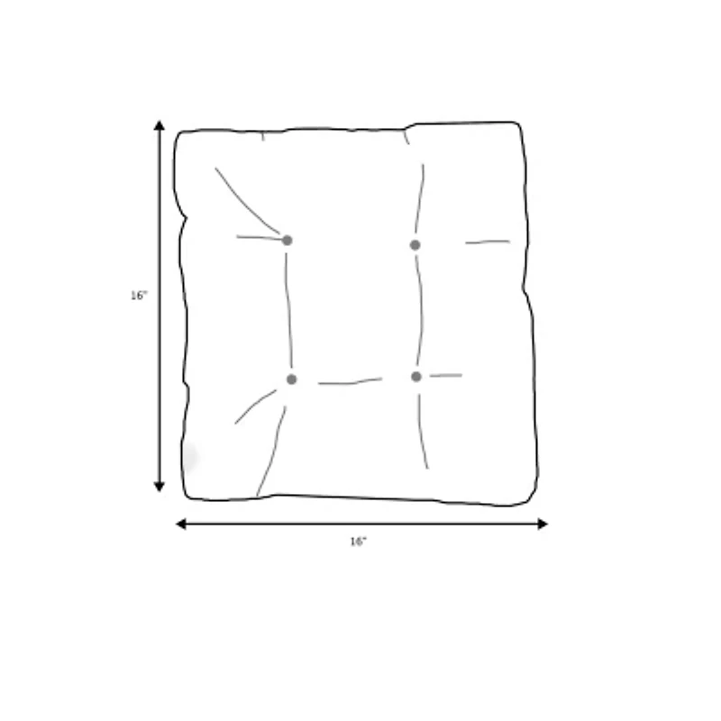 Mozaic Company Sunbrella Tufted Square Seat Cushion (Set of 2)