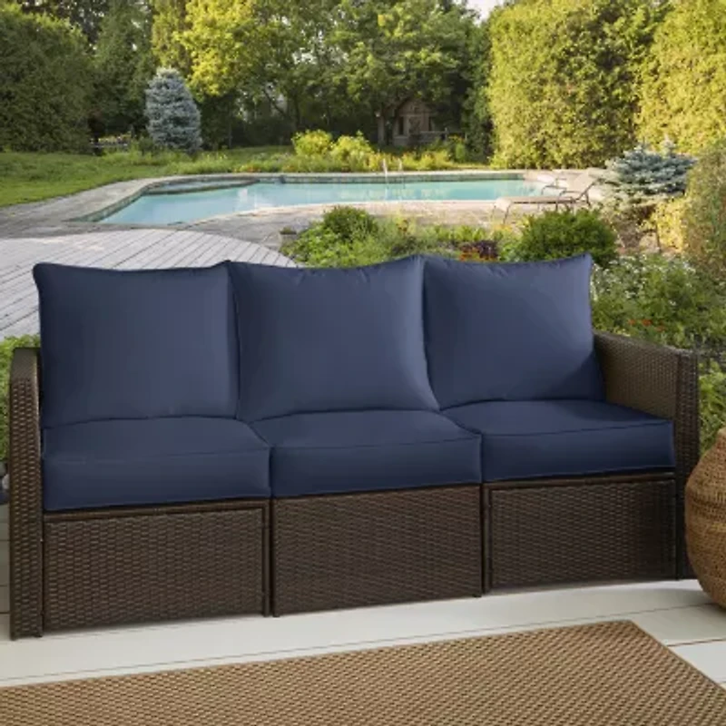 Mozaic Company Sunbrella Canvas Sofa Pillow Cushion Set